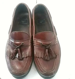 Mocassino Dockers in pelle con nappa uomo casual comodo scarpa da barca marrone taglia 9 - Foto 1 di 12