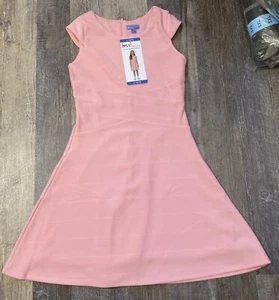 LOVE Ava & Yelly Preppy PINK A-line Skater Dress NWT Youth Girls L 14/16 Lined - Picture 1 of 5