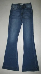 Womens/Juniors KanCan High Rise Flare Jeans. Size 7/27 Blue. 32 1/2" Inseam. - Picture 1 of 3