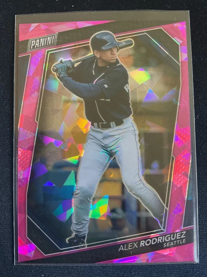 Alex Rodriguez 2023 Panini National VIP Gold Pack Cracked Ice Pink Card #47/75 - Image 1 of 1