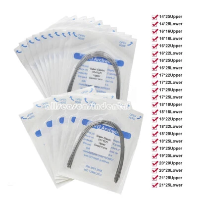 Alambre de arco rectangular Niti súper elástico dental Ortho ovoide/natural Alambre Arco Foto 1 de 4