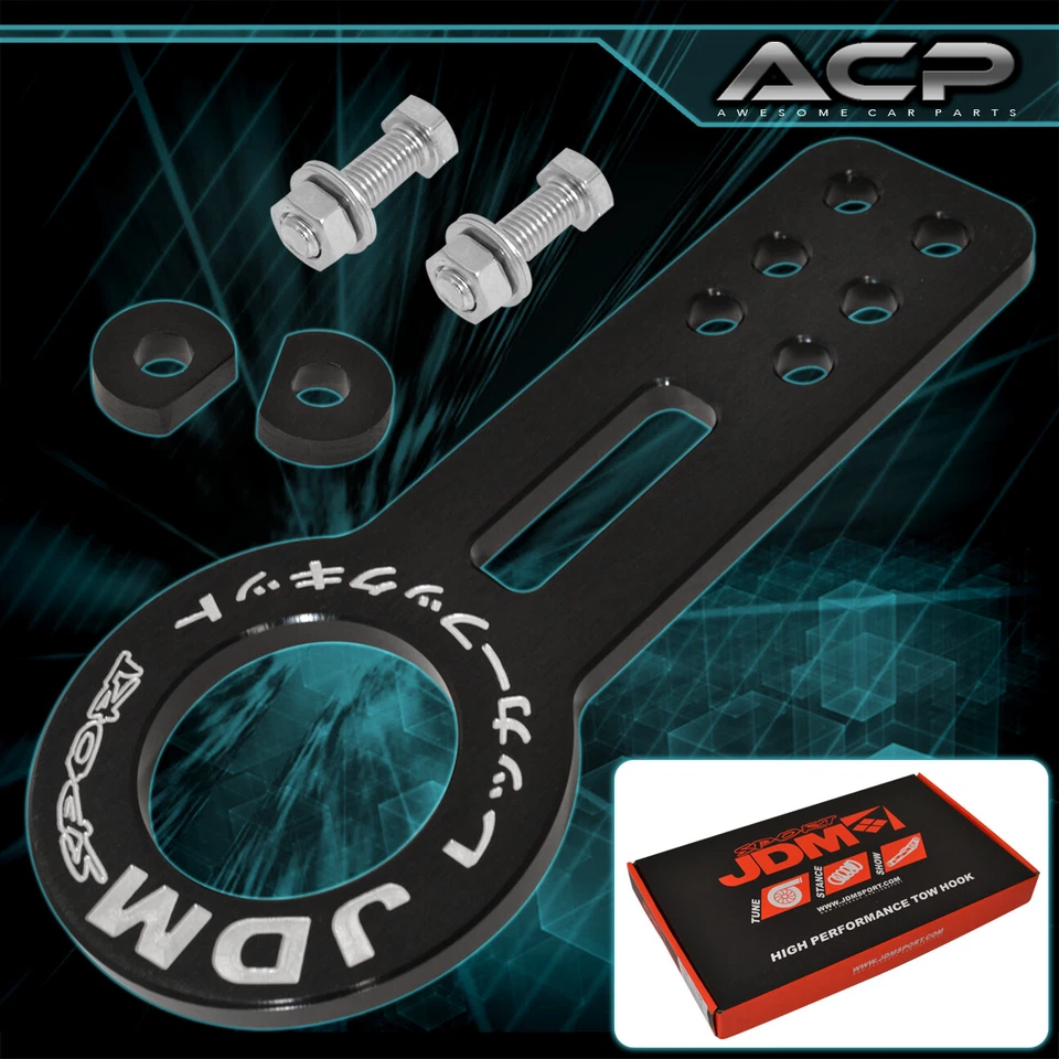 Para Toyota JDM Sport Gancho de Remolque Drift 4000LBS Perno Sólido Kit de Conjunto de Remolque Negro Foto 1 de 3