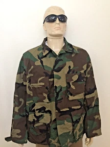 UNISSUED USGI ARMY WINTER WEIGHT NYCO WOODLAND CAMOUFLAGE BDU COMBAT TOP XL/REG - Picture 1 of 11