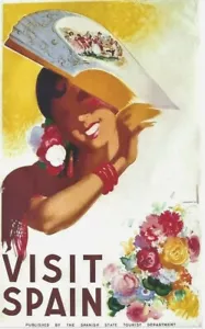 Original vintage poster SPAIN DANCER FLOWERS 1949 Morell - Picture 1 of 1