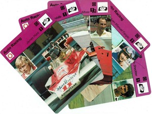 Formula 1 signed Sportscaster Rencontre 1970s card set Motor Sport autographs