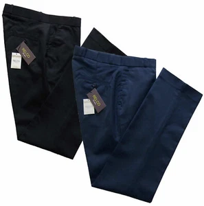 Relco London Herren Sta Press Hose Schwarz Navy Stay Pressed Pants Hose - Bild 1 von 1