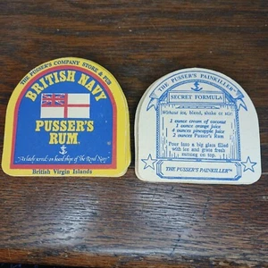 Lot of 28 British Navy Pusser's Rum British Virgin Islands Beer Drink Coasters - Picture 1 of 4