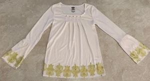 Girls Ivory Flared Sleeve Fashion Top: L(10/12) - Picture 1 of 1