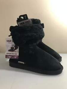 Botas de punto acogedoras negras Muk Luks talla 7 para mujer - ¡NUEVAS CON ETIQUETAS! - Imagen 1 de 4