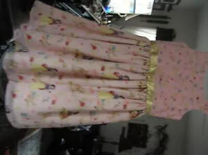 Girls Disney SNOW WHITE Pink Prints Flowers/Snow White & Animals Sz 5~6 Dress - Picture 1 of 4