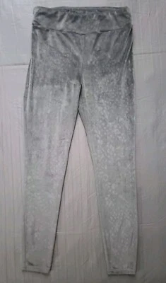 Pantalones de salón Lularoe Luxe de terciopelo para mujer grandes grises elásticos  Foto 1 de 4