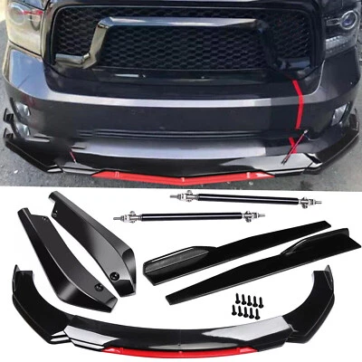 For Dodge Ram 1500 Front Rear Bumper Lip Spoiler Splitter Body Kit Side+Skirt - Image 1 of 4