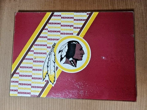 WASHINGTON REDSKINS NFL Glass Cutting Board 13" x 9" x 5mm Burgundy & Gold RARE Cover