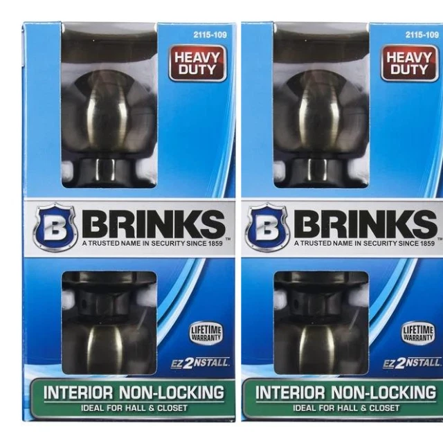 Brinks Ball Style Antique Brass Door Knob for Hall and Closet 2115-109