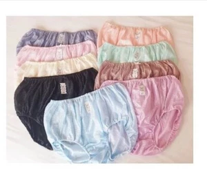 Vintage Nylon Pantie Full Brief Panties Women Underwear Plus Size - Picture 1 of 13