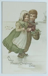 17946 1822 Cartolina illustrata - bambini - A very happy Christmas, Dear - Imagen 1 de 4