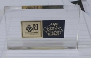 Paperweight 1982 50th anni golden jubelee AAM malaysia used - Picture 1 of 2