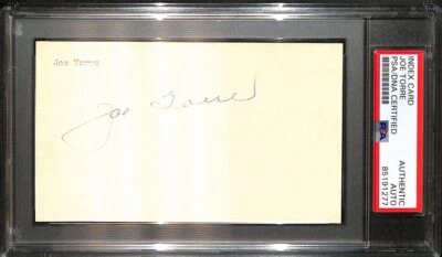 Joe Torre Signed/Auto 3x5 Index Card New York Yankees PSA/DNA 187236 - Image 1 of 2