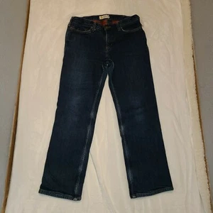 Carhartt Original Fit Straight Leg Womens 10 Short Dark Wash Flannel Lined Jeans - Picture 1 of 9