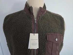 PETER MILLAR CROWN JUN  New Men’s Full ZIP Fleece Sleeveless Vest/Jacket Size XL - Picture 1 of 18