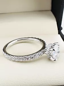 1.01 Ct OVAL E VVS2 Lab Grown CVD Diamond Engagement 14K Gold Ring Size 6.25 - Picture 1 of 17