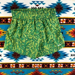 Nike Dri-FIT Running Shorts Athletic Green Print Lightweight Kids Size S - Picture 1 of 5