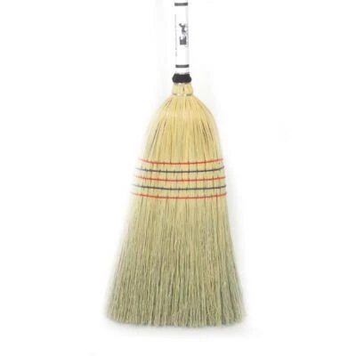 STOLTZFUS BROOMS & CARPETS Lehman's Amish-Made Barn Broom - Large Authentic Corn Straw, Wood Handle, 57 in