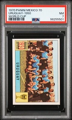 1970 Panini World Cup Mexico 70 Uruguay 1950 World Cup Winners PSA 7 POP 1 Rare - Image 1 of 4