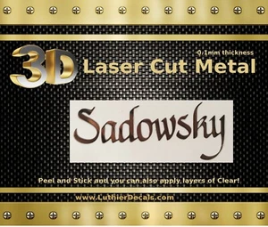 Adesivo Sadowsky chitarra decalcomania 3d metallo paletta restauro logo m91 - Foto 1 di 11