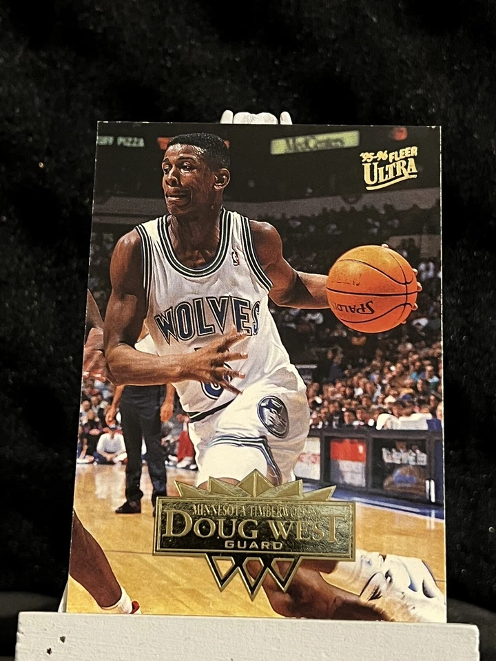 1995-96 Fleer Ultra Doug West #110 Minnesota Timberwolves Basketball NBA Card - Image 1 of 2