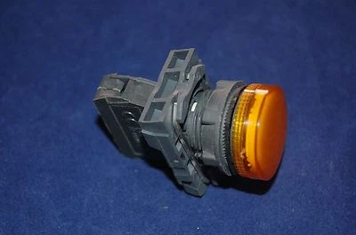 1PC 22MM XB5 YELLOW Pilot light LED FITS XB5AVG5 110V AC - Image 1 of 3