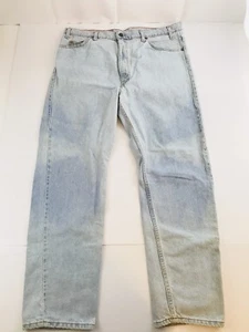 Vintage USA Levi's 505 Mens Light Wash Jeans 40x32 Regular Straight Fit (410) - Picture 1 of 6