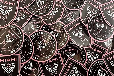Inter Miami CF Stickers, Sets Of Two, Vinyl, Waterproof, MLS • 2.50$