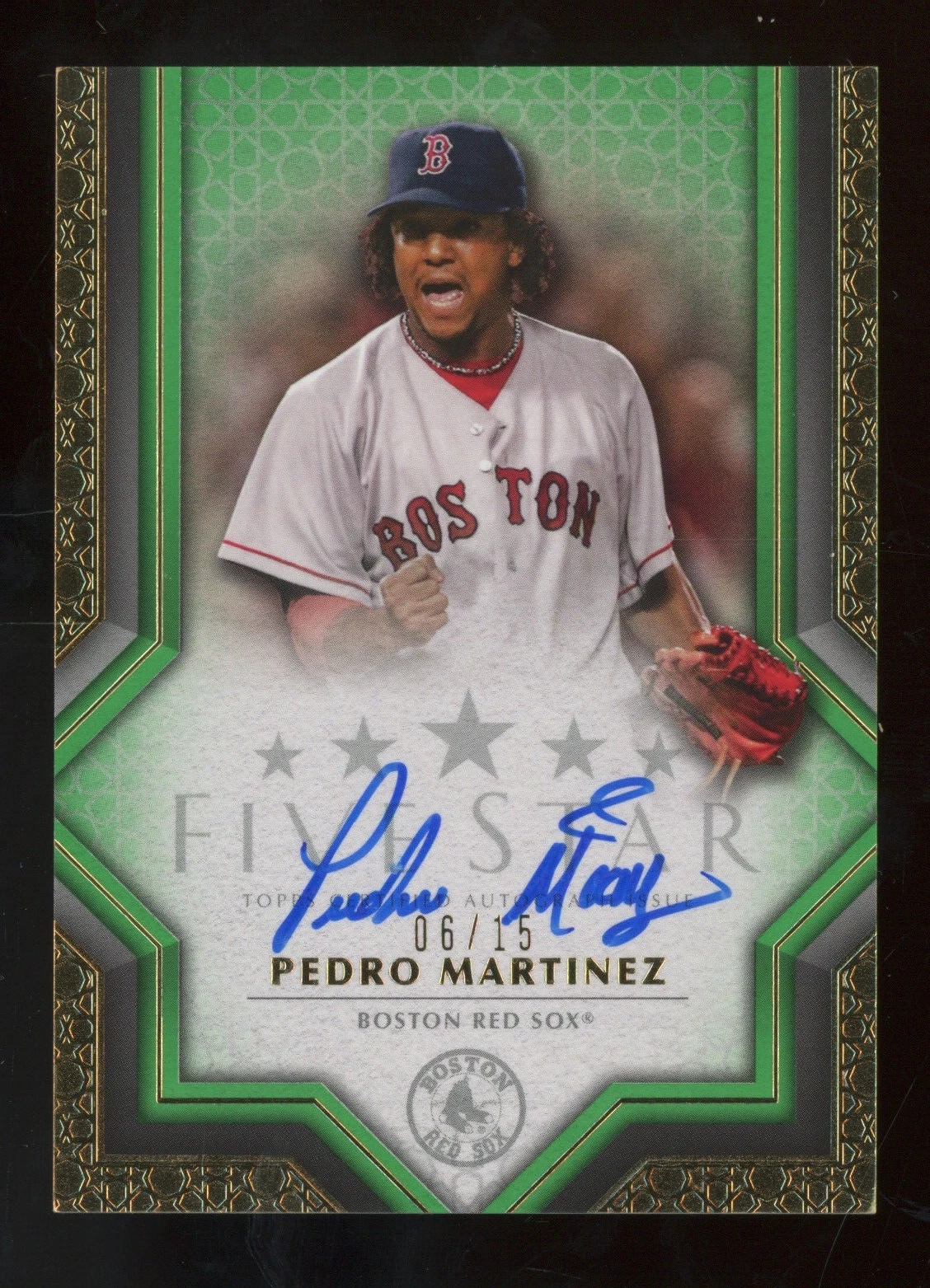 2023 Topps Five Star Green Pedro Martinez 6/15 Auto Autograph
