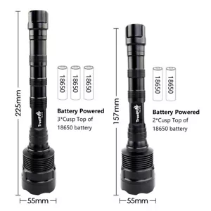 Linterna táctica TrustFire 3x10W LED 3800 lúmenes antorcha (2x18650 /3x18650) - Imagen 1 de 10