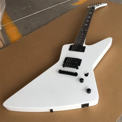 Custom Snow White Electric Guitar Explorer James Hetfield Solid Body H-H Pickups - Image 1 of 4