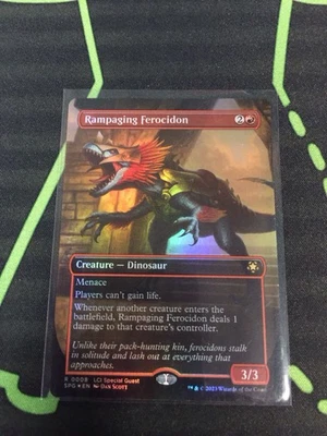 MTG Magic The Gathering Rampaging Ferocidon Foil SPG Rare Red Dinosaur  - Image 1 of 2