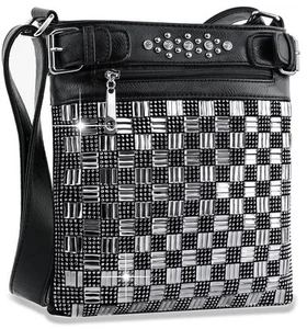 Crossbody Sling Strass Karomuster - Bild 1 von 5