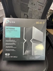 BRANDNEU TP-Link BE19000 Tri-Band Wi-Fi 7 Router schwarz Archer BE800 - Bild 1 von 2