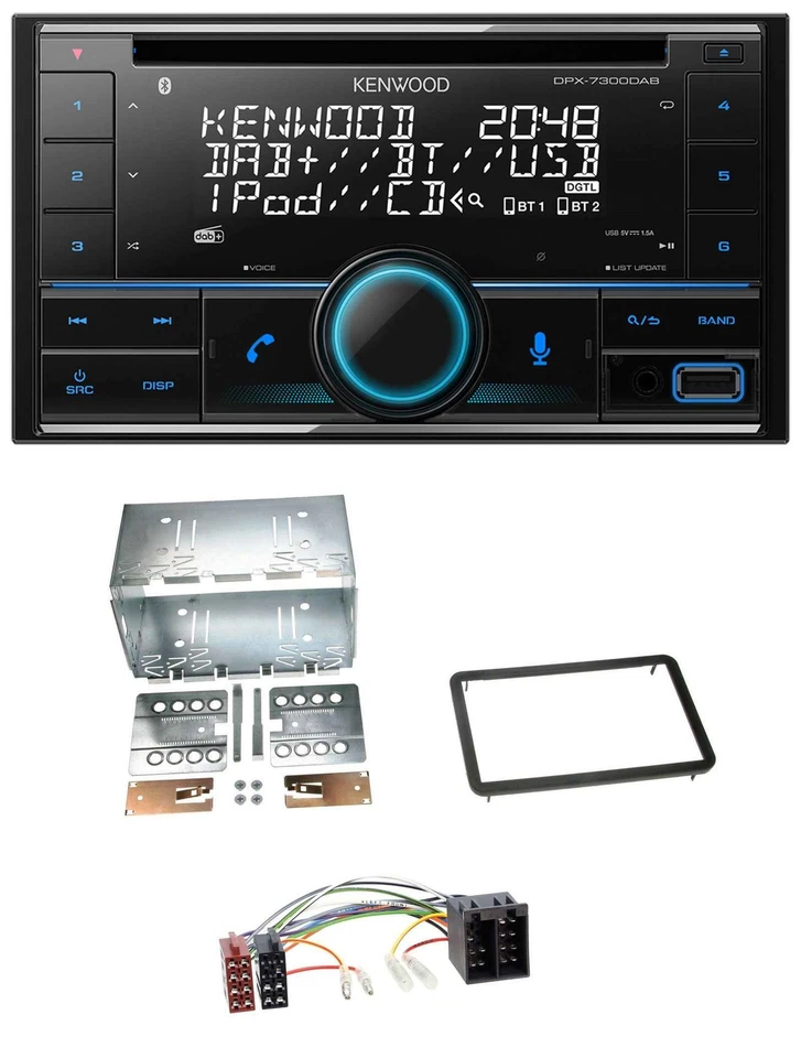 Kenwood CD 2DIN DAB USB MP3 Bluetooth Autoradio für Alfa Romeo 159 Brera Spider - Bild 1 von 4