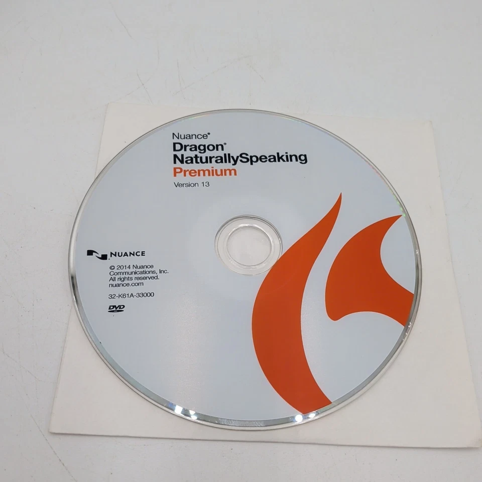Nuance Dragon Naturally Speaking Premium 13 with Serial Number Keys NO HEADSET - Image 1 of 2