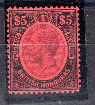 Honduras Británica 1922 sg 125 $5 negro/rojo excelente UM Foto 1 de 2