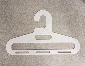 10pc Gurtel Vintage MCM Mod Space Age White Plastic Clothes Hangers West Germany - Picture 1 of 19