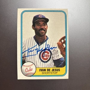 IVAN DE JESUS 1981 FLEER AUTOGRAPHED SIGNED AUTO BASEBALL CARD - Picture 1 of 1