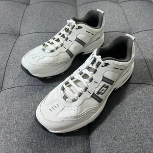 Skecher Sport Shoe Men 13 EW Extra Wide Fit White Vigor Memory Foam Sneaker - Picture 1 of 10