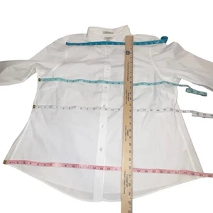 LL Bean Shirt Damen 1X Knopfleiste Bluse Top faltenfrei weiß Careerwear MÄNGEL - Bild 1 von 14