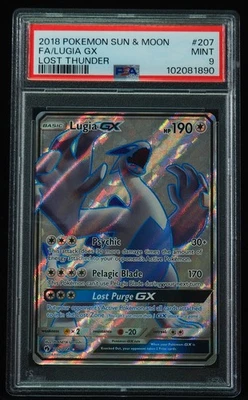 Lugia GX 207 PSA 9 Mint Lost Thunder Pokemon Card - Image 1 of 3