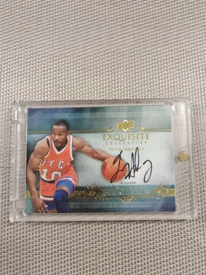 2013-14 UPPER DECK EXQUISITE SIGNATURES  AUTO TIM HARDAWAY SP RARE /65 - Image 1 of 2
