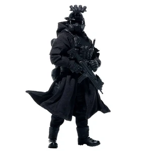 1/12 Combat Tactical Wired Hooded Trench Long Coat Windbreaker For 6'' Figure - Picture 1 of 6