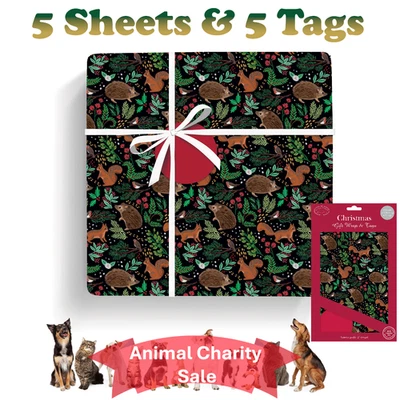 Christmas Wrap & Tags - Woodland Animals - Sale For Our Animal Charity - Image 1 of 4